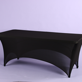 4209-BLACK 8' Rectangular Table Cover - A&B Wholesale Market Inc