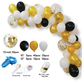 4325-GOLD/WHITE Balloon Garland - A&B Wholesale Market Inc