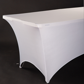 4208-WHITE 6' Rectangular Table Cover - A&B Wholesale Market Inc