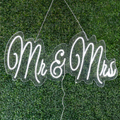 5606-WHITE Neon ''Mr & Mrs'' - A&B Wholesale Market Inc