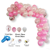4325-PINK/WHITE Balloon Garland - A&B Wholesale Market Inc
