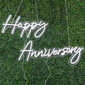 5605-WHITE Neon Happy Anniversary - A&B Wholesale Market Inc