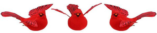 ME0622   3 Asst 6"L Flying Cardinal W/Clip