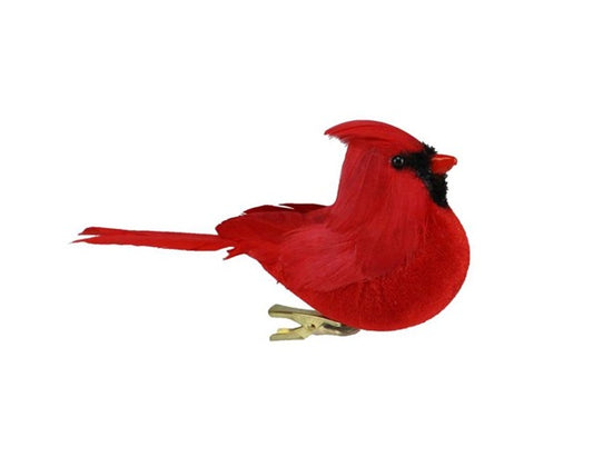 ME0706   6"L x 3.75"H Velvet Cardinal W/Clip BX6