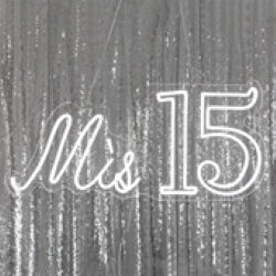 5603-WHITE Neon ''My 15'' Sign - A&B Wholesale Market Inc