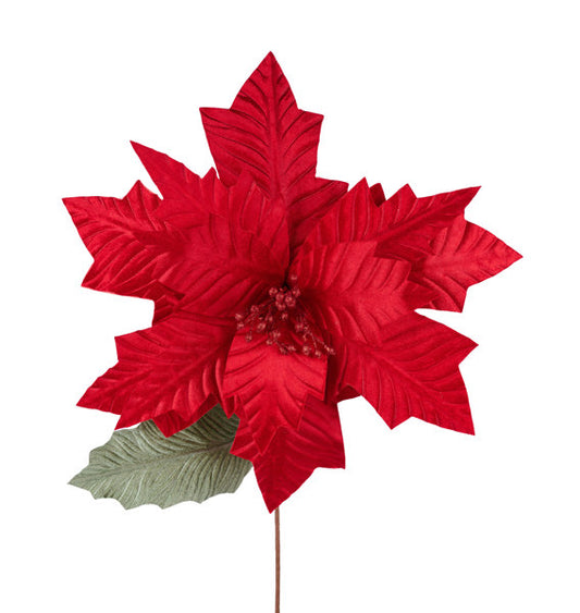 NF412324    17.75"Dia x 24.75"L Poinsettia Stem- RED