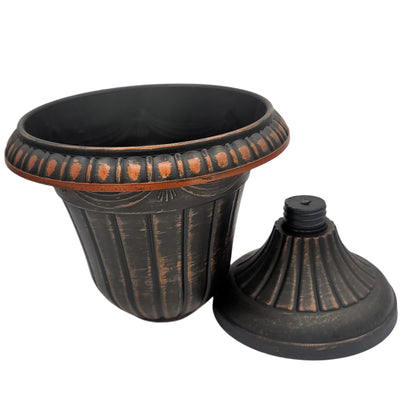 PCU13BC Black Brushed Plastic Urn - A&B Wholesale Market Inc