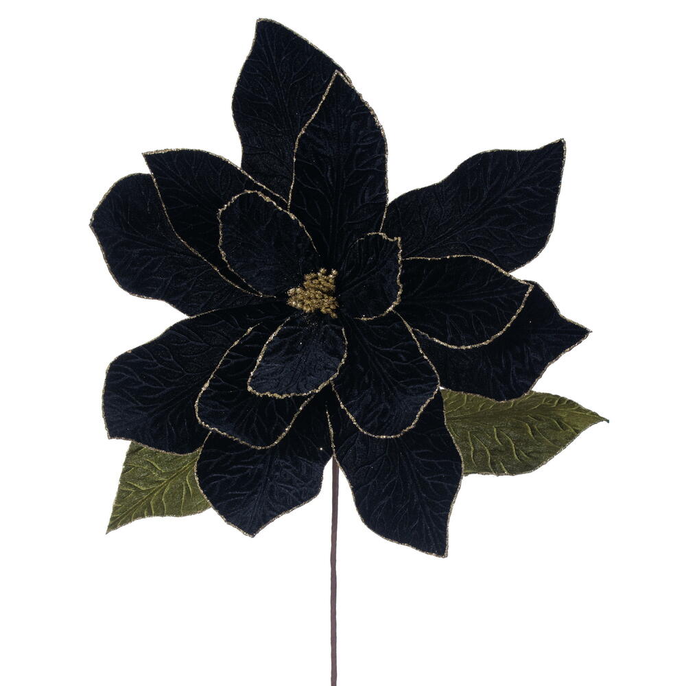 RG237717 27.5" BLACK POINSETTIA 24" FLOWER 2/bag - A&B Wholesale Market Inc