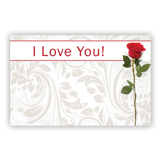 SP0608  LOVE: "I Love You" Single Red Rose