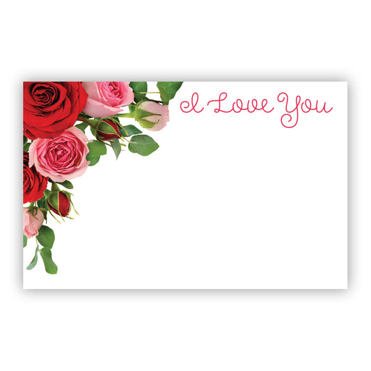 SP0636 LOVE: "I Love You" Pink & Red Roses