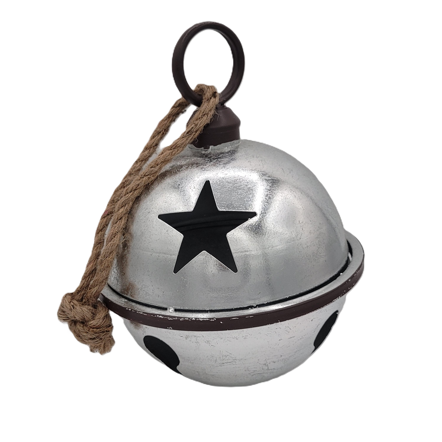 X22103 Large Silver Star Bell Hanger