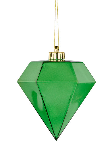 XH114706   Emerald Green 120Mm Clear Diamond Ball Ornament