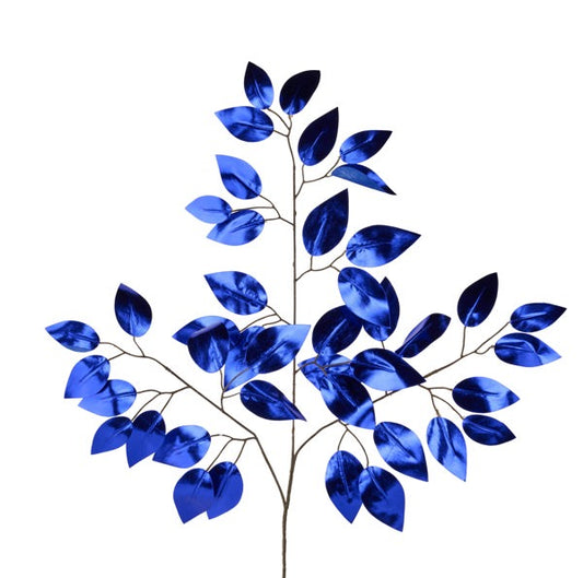 XS244425  23"L Metallic Ficus Spray | Bundle of 12 Royal Blue