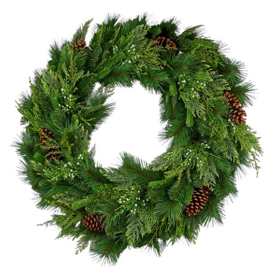 XX8700  36"Dia Deep Woods Mixed Pine Wreath