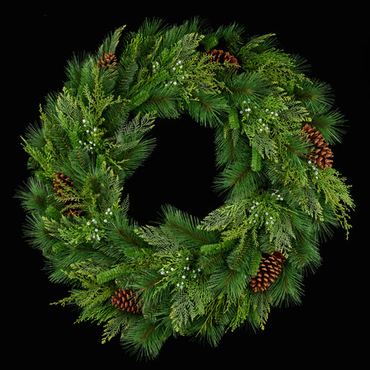 XX8700  36"Dia Deep Woods Mixed Pine Wreath