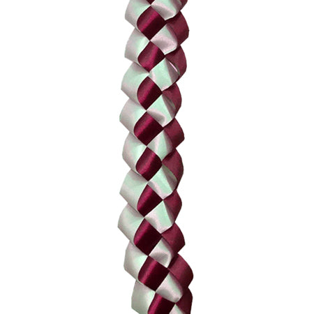 211618  RIBBON MILITARY CHAIN- BURGUNDY/WHITE