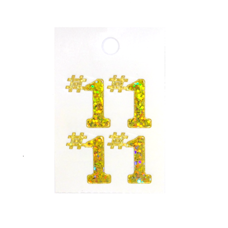 179081 Holographic Sticker Gold #1 - A&B Wholesale Market Inc