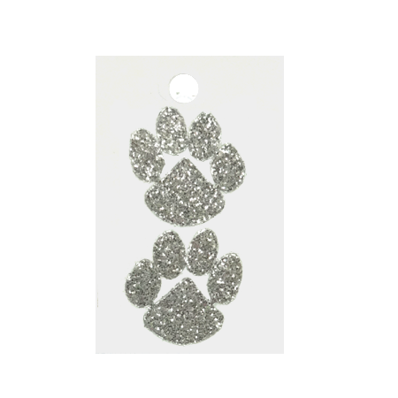 180849 Paw Print Large Silver - A&B Wholesale Market Inc