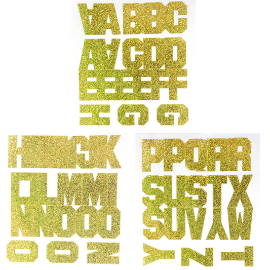 402000   1.5" GLITTER ALPHABET SOFT GOLD