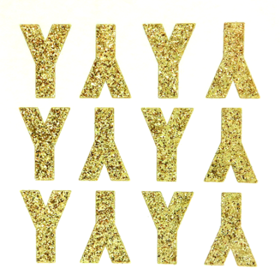 400640 Y Soft Gold Letter 1.5'' - A&B Wholesale Market Inc