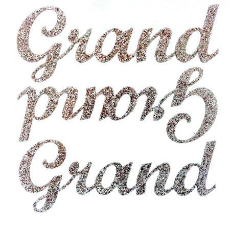 415860  GRAND- SILVER GLITTER STICKER