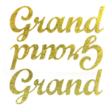 415865 GRAND- SOFT GOLD GLITTER STICKER