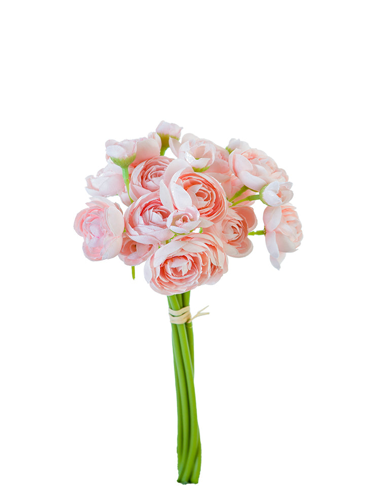 2280018LP 11" MINI RANUNCULUS BUNDLE LIGHT PINK - A&B Wholesale Market Inc