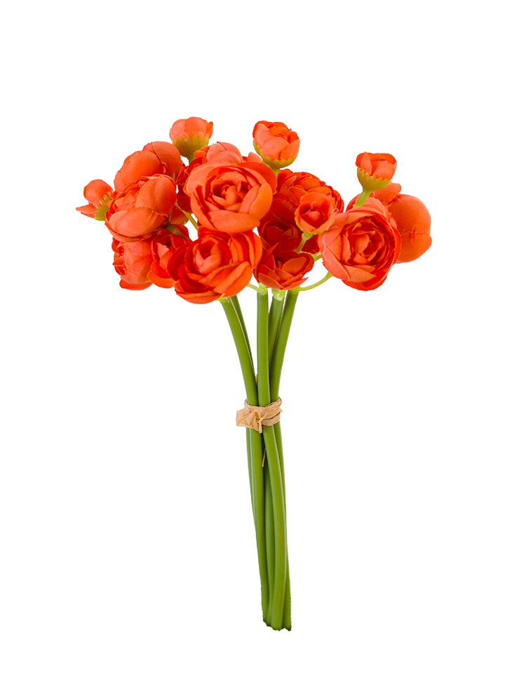 2280018OR 11" MINI RANUNCULUS BUNDLE ORANGE - A&B Wholesale Market Inc