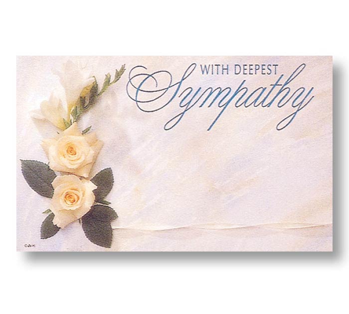 03023 Enclosure Card- With Deepest Sympathy - A&B Wholesale Market Inc