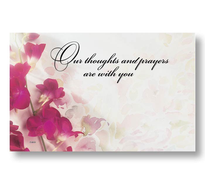 03032 Enclosure Card- Our Thoughts And Prayers - A&B Wholesale Market Inc