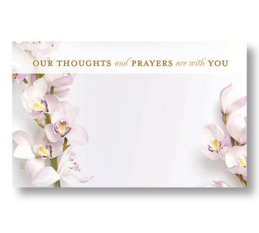 03033 Enclosure Card- Our Thoughts And Prayers - A&B Wholesale Market Inc