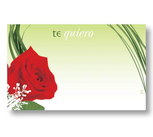 03305 Enclosure Card- Te Quiero Red Rose - A&B Wholesale Market Inc