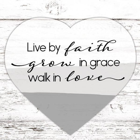 30280 WOOD LIVE BY FAITH WALL PLAQUE