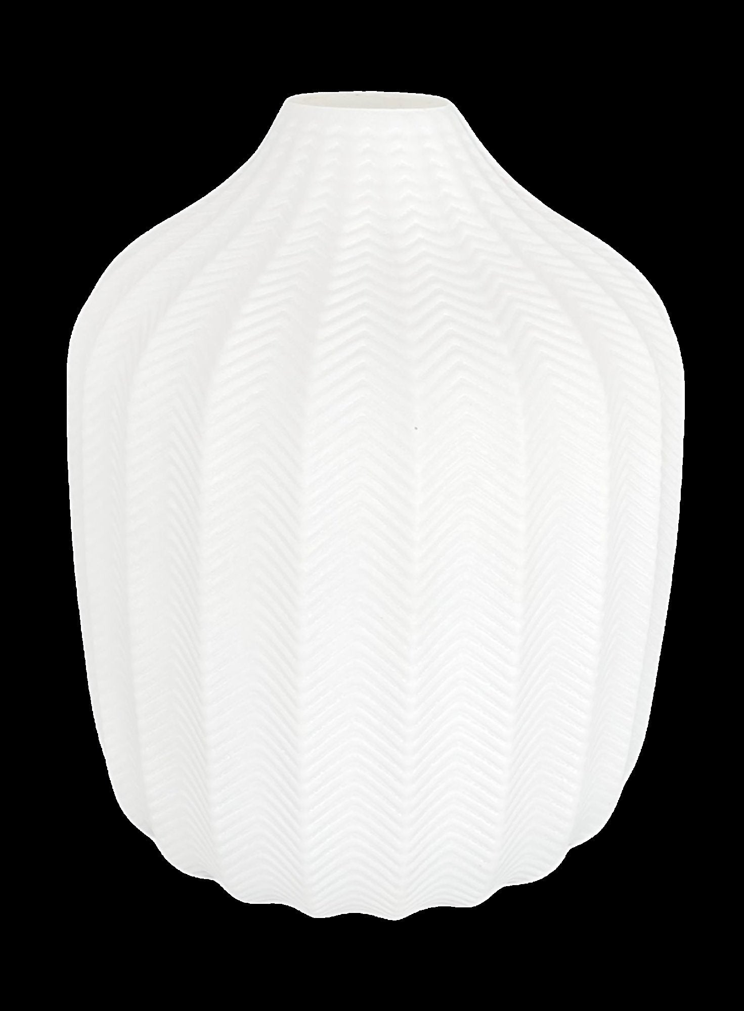 GAS34236 LARGE CHEVRON PATTERN WHITE VASE - A&B Wholesale Market Inc