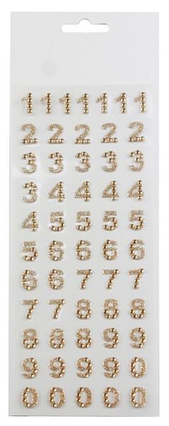 MD031508 1/2" Rhinestone Number Sticker Page - A&B Wholesale Market Inc